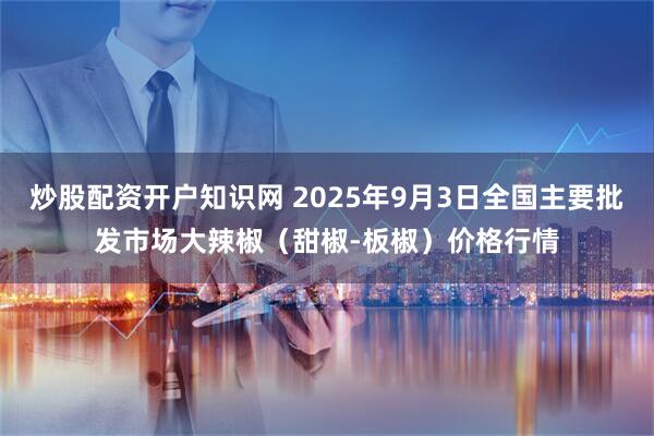 炒股配资开户知识网 2025年9月3日全国主要批发市场大辣椒（甜椒-板椒）价格行情